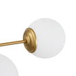 Load image into Gallery viewer, Brass Sputnik Frosted Glass Bubble Linear Sputnik Ceiling Light
