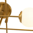 Load image into Gallery viewer, Brass Sputnik Frosted Glass Bubble Linear Sputnik Ceiling Light
