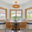 Load image into Gallery viewer, Farmhouse Coastal Woven Rope Round Cage Semi Flush Mount
