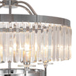 Load image into Gallery viewer, Chrome Faceted Crystal Candle Drum Cage Chandelier
