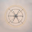Load image into Gallery viewer, Chrome Faceted Crystal Candle Drum Cage Chandelier
