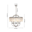 Load image into Gallery viewer, Chrome Faceted Crystal Candle Drum Cage Chandelier
