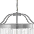 Load image into Gallery viewer, Chrome Faceted Crystal Candle Drum Cage Chandelier
