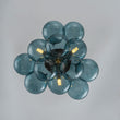 Load image into Gallery viewer, Cluster Blue Glass Globe Bubble Semi Flush Mount
