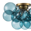 Load image into Gallery viewer, Cluster Blue Glass Globe Bubble Semi Flush Mount
