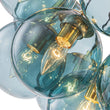 Load image into Gallery viewer, Coastal Bubble Cluster Blue Glass Globe Chandelier
