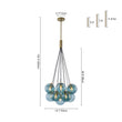 Load image into Gallery viewer, Coastal Bubble Cluster Blue Glass Globe Chandelier
