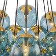 Load image into Gallery viewer, Coastal Bubble Cluster Blue Glass Globe Chandelier
