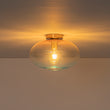 Load image into Gallery viewer, Scandinavian 1-Light Ombre Colored Glass Round Semi Flush
