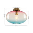 Load image into Gallery viewer, Scandinavian 1-Light Ombre Colored Glass Round Semi Flush

