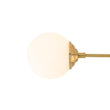 Load image into Gallery viewer, Minimalist White Glass Globe Linear 4-Light Sputnik Semi Flush
