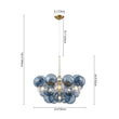 Load image into Gallery viewer, Dimmable Cluster Dusty Blue Glass Globe Bubble Chandelier
