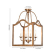 Load image into Gallery viewer, Distressed Gold Bronze Candle Style Square Cage Ceiling Light
