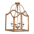 Load image into Gallery viewer, Distressed Gold Bronze Candle Style Square Cage Ceiling Light
