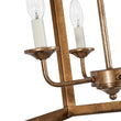 Load image into Gallery viewer, Distressed Gold Bronze Candle Style Square Cage Ceiling Light
