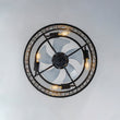 Load image into Gallery viewer, Farmhouse Black Round Crystal Lantern Light Ceiling Fan
