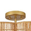 Load image into Gallery viewer, Farmhouse Coastal Woven Rope Quatrefoil Scalloped Ceiling Light
