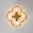 Load image into Gallery viewer, Farmhouse Coastal Woven Rope Quatrefoil Scalloped Ceiling Light
