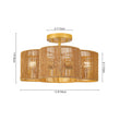 Load image into Gallery viewer, Farmhouse Coastal Woven Rope Quatrefoil Scalloped Ceiling Light
