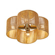 Load image into Gallery viewer, Farmhouse Coastal Woven Rope Quatrefoil Scalloped Ceiling Light
