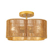 Load image into Gallery viewer, Farmhouse Coastal Woven Rope Quatrefoil Scalloped Ceiling Light

