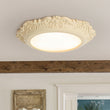 Load image into Gallery viewer, Farmhouse Beige Carved Resin LED Flush Mount Ceiling Light
