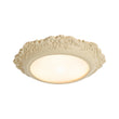 Load image into Gallery viewer, Farmhouse Beige Carved Resin LED Flush Mount Ceiling Light
