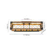Load image into Gallery viewer, Farmhouse Rectangle Wood Cage Semi Flush Kitchen Island Light
