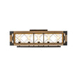 Load image into Gallery viewer, Farmhouse Rectangle Wood Cage Semi Flush Kitchen Island Light
