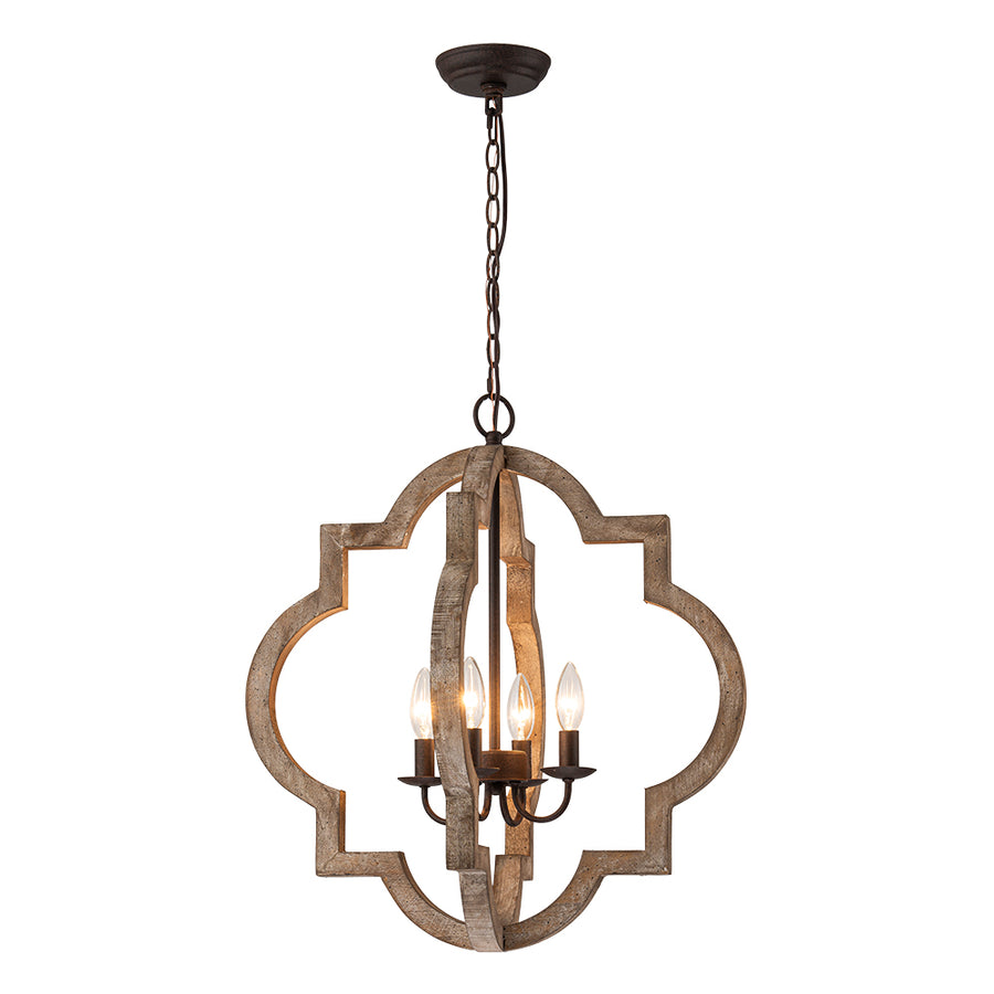 Farmhouse Rustic Round Lantern Pendant Light