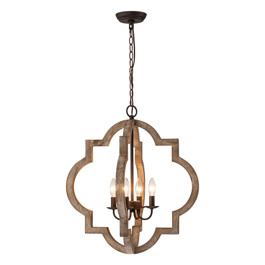 Farmhouse Rustic Round Lantern Pendant Light