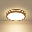 Load image into Gallery viewer, Farmhouse Walnut Dimmable LED Round Flush Mount Light
