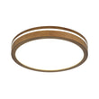 Load image into Gallery viewer, Farmhouse Walnut Dimmable LED Round Flush Mount Light
