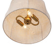 Load image into Gallery viewer, French Country Beige Linen Pleated Drum Cage Semi Flush
