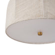 Load image into Gallery viewer, French Country Beige Linen Pleated Drum Cage Semi Flush
