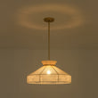 Load image into Gallery viewer, French Country Bleached String Round Woven Cage Pendant
