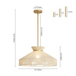 Load image into Gallery viewer, French Country Bleached String Round Woven Cage Pendant
