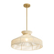 Load image into Gallery viewer, French Country Bleached String Round Woven Cage Pendant
