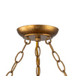 Load image into Gallery viewer, French Country Gilde Gold Metal Botanical Cage Ceiling Light
