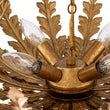Load image into Gallery viewer, French Country Gilde Gold Metal Botanical Cage Ceiling Light
