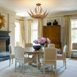 Load image into Gallery viewer, French Country Gilde Gold Metal Botanical Cage Ceiling Light
