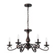Load image into Gallery viewer, French Farmhouse Aged Bronze Candle Style Dual Mount Chandelier
