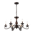 Load image into Gallery viewer, French Farmhouse Aged Bronze Candle Style Dual Mount Chandelier

