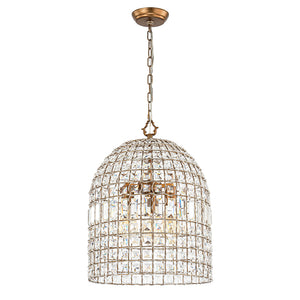 French Farmhouse Crystal Lantern Pendant Light