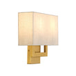 Load image into Gallery viewer, Vintage 2-Light Fabric Square Brass Wall Lamp

