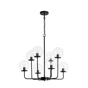 Funky Clear Seeded Glass Globe Tired Bubble Chandelier