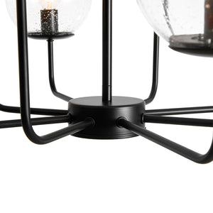 Funky Clear Seeded Glass Globe Tired Bubble Chandelier