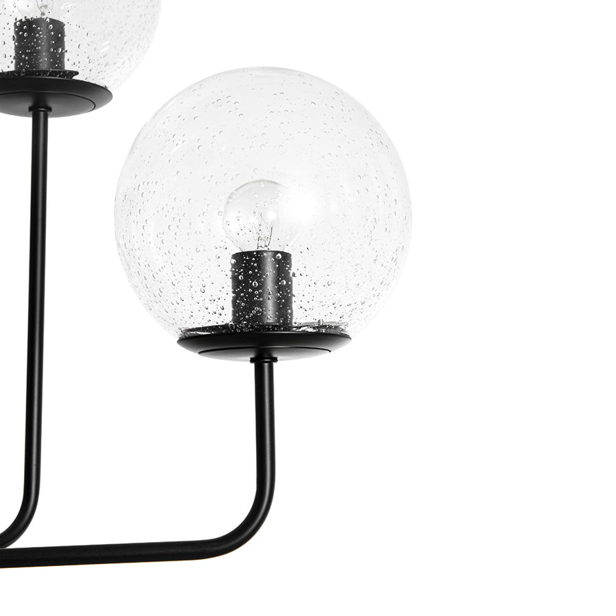 Funky Clear Seeded Glass Globe Tired Bubble Chandelier