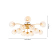 Load image into Gallery viewer, Glam 12-Light Sputnik Milky Mist Glass Bubble Semi Flush
