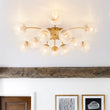 Load image into Gallery viewer, Glam 12-Light Sputnik Milky Mist Glass Bubble Semi Flush
